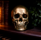 Gold Resin Skull Ornament