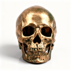 Gold Resin Skull Ornament