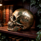 Gold Resin Skull Ornament