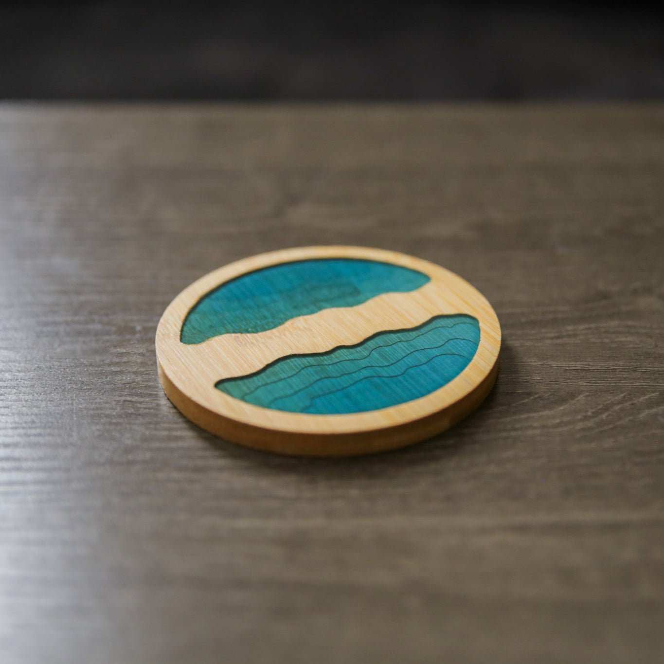 Ocean Wave Bamboo Coasters