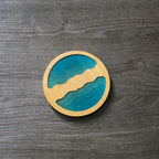 Ocean Wave Bamboo Coasters