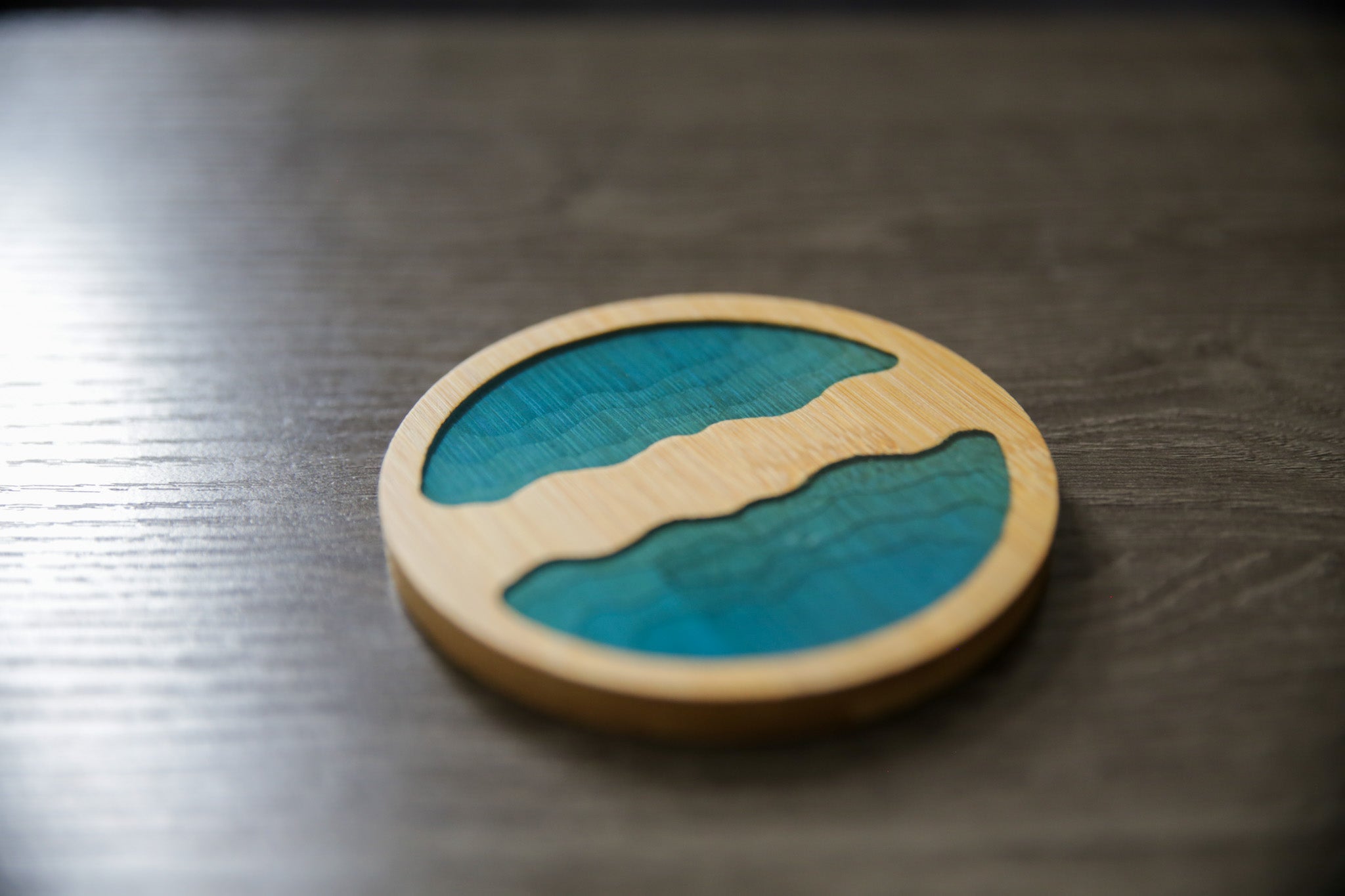 Ocean Wave Bamboo Coaster
