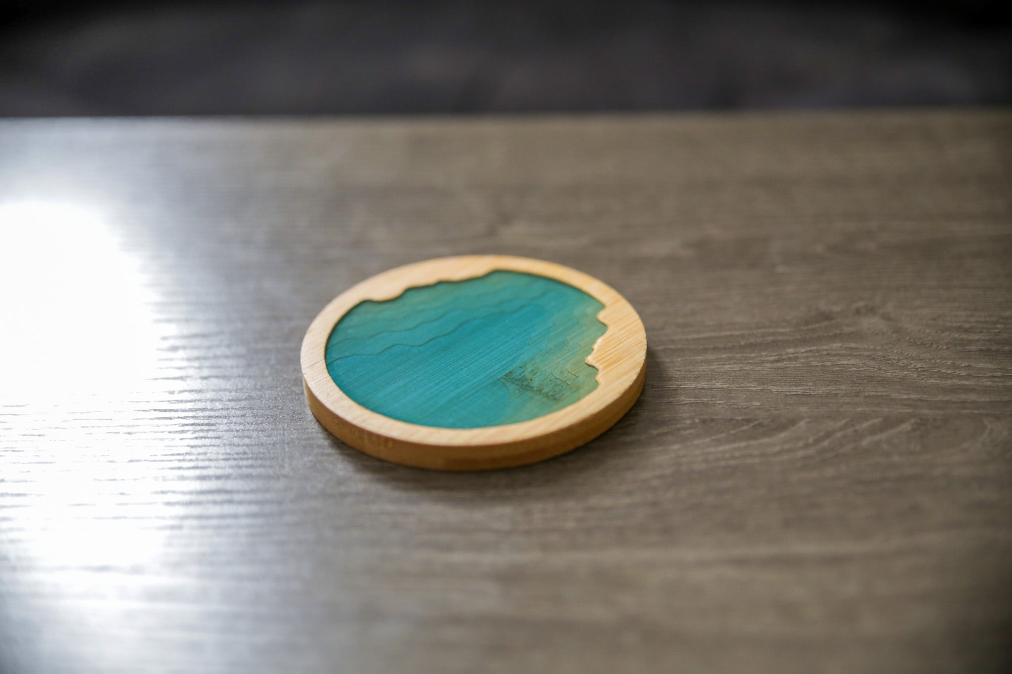 Ocean Wave Bamboo Coaster
