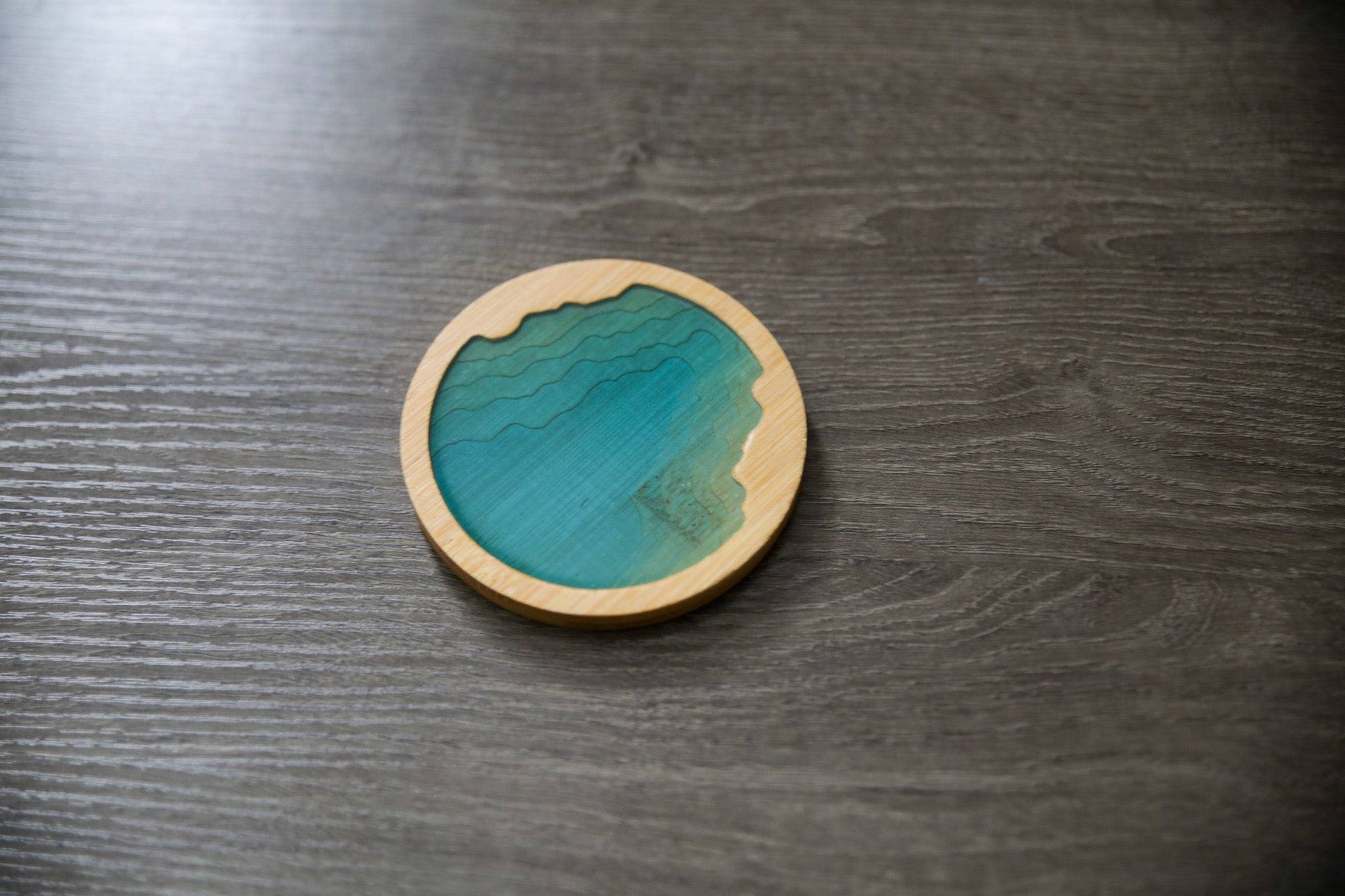 Ocean Wave Bamboo Coaster