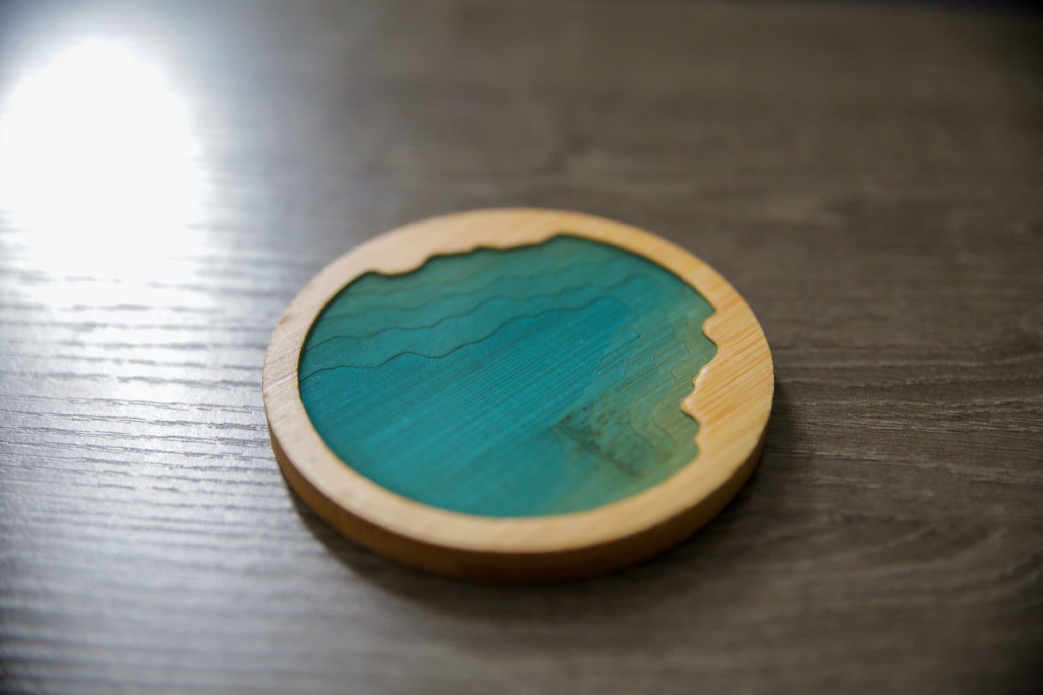 Ocean Wave Bamboo Coaster