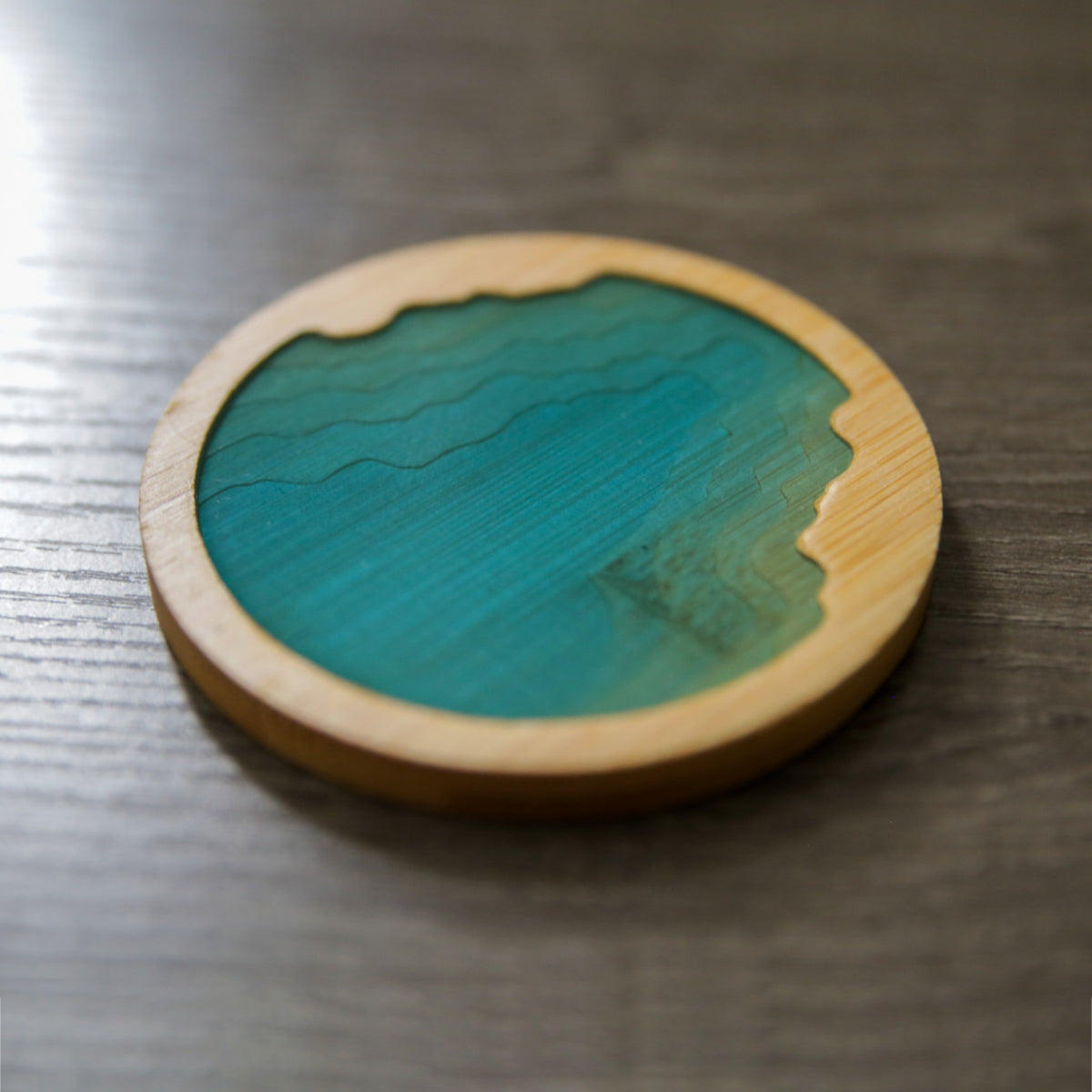 Ocean Wave Bamboo Coasters