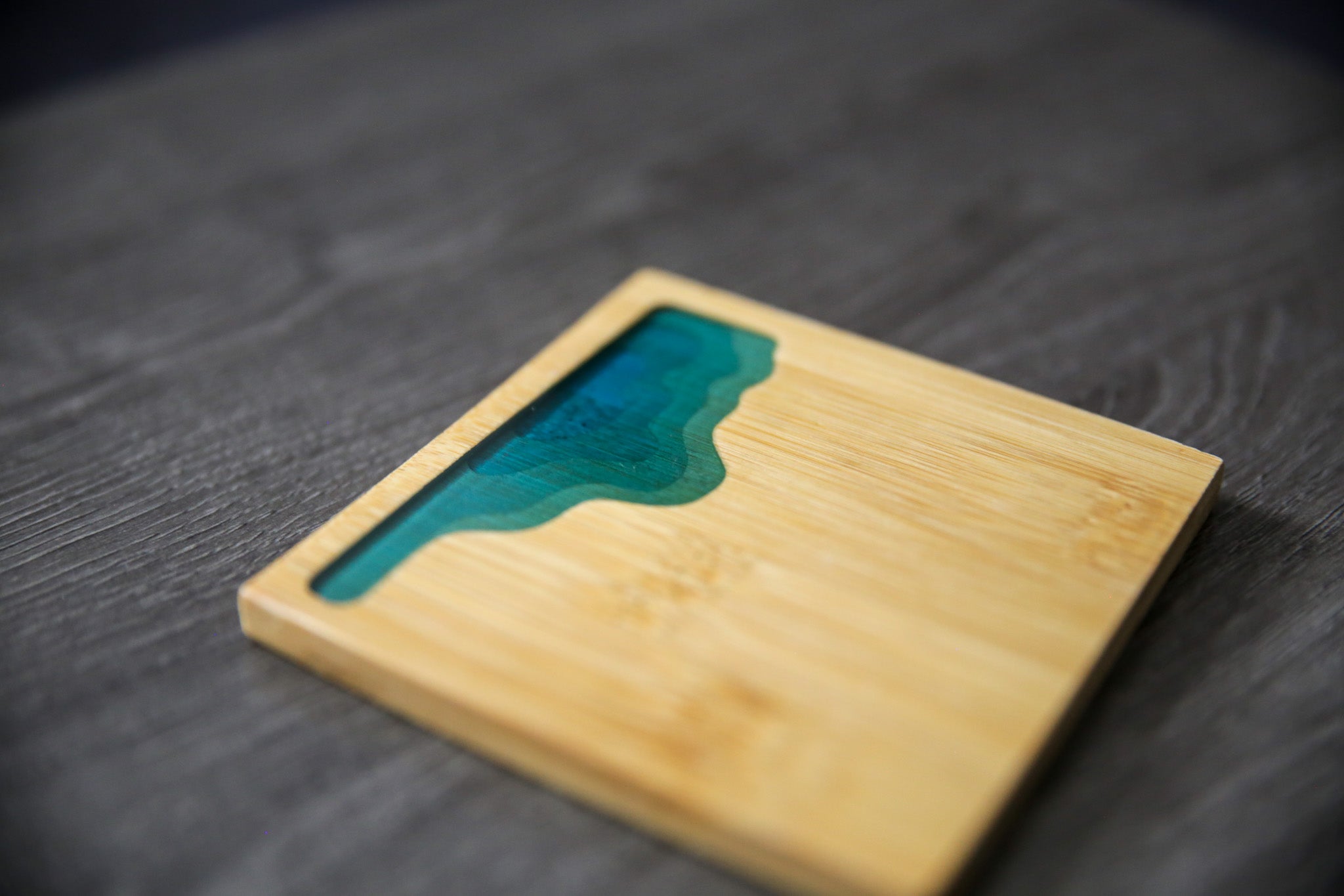 Ocean Wave Bamboo Coaster