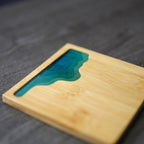 Ocean Wave Bamboo Coasters