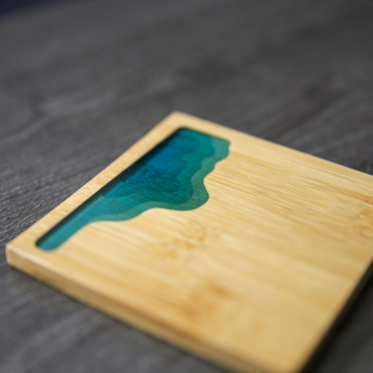Ocean Wave Bamboo Coasters