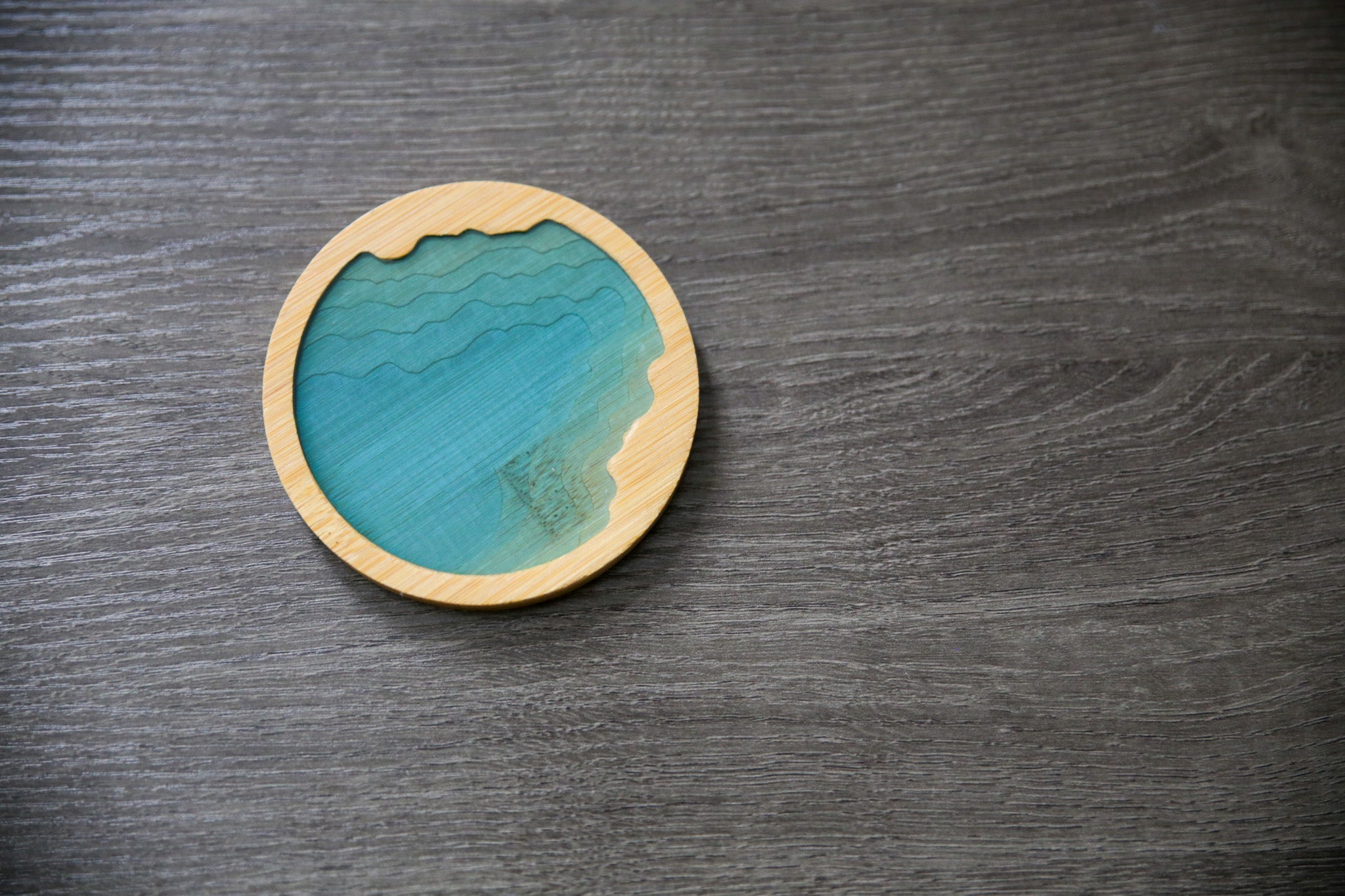 Ocean Wave Bamboo Coaster