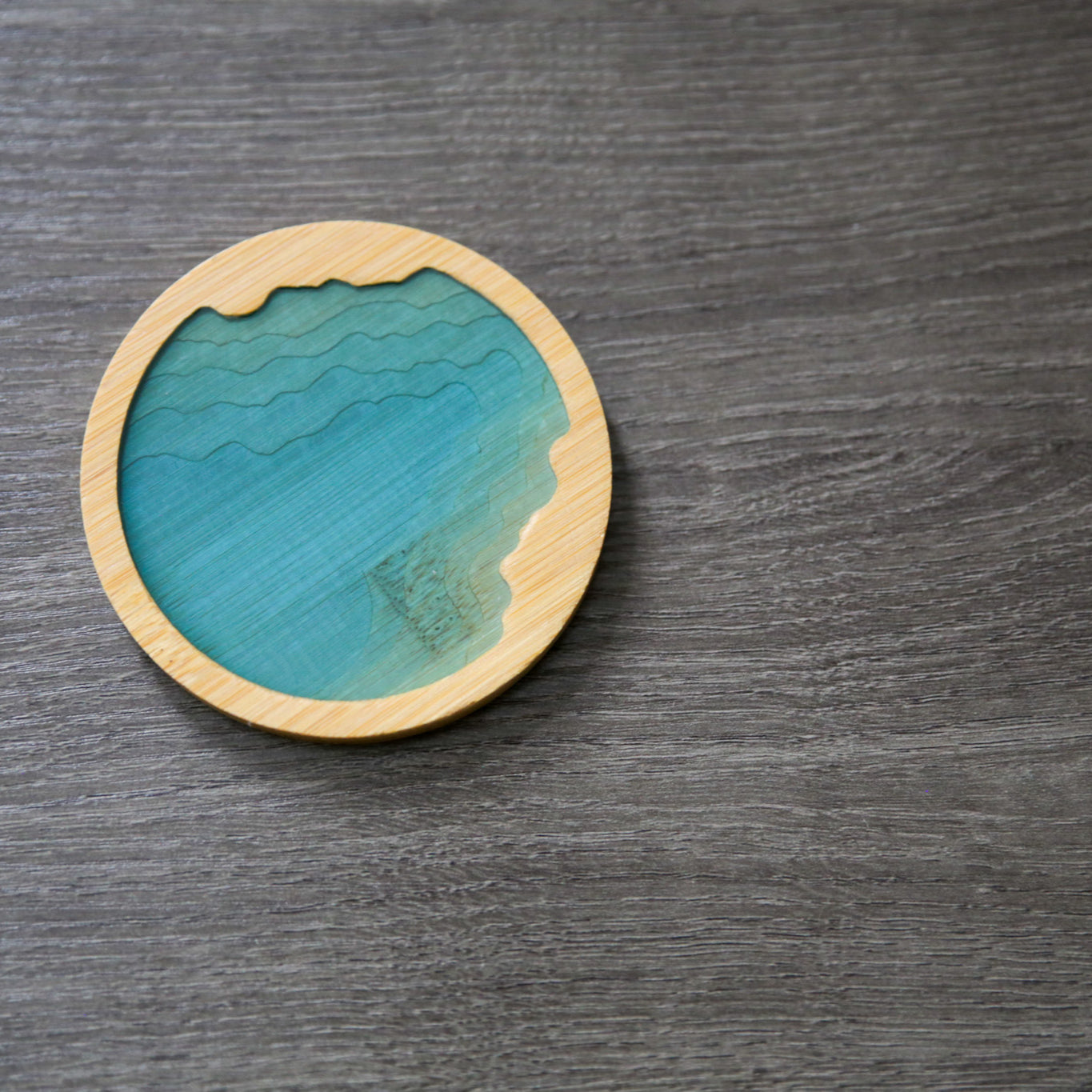 Ocean Wave Bamboo Coasters