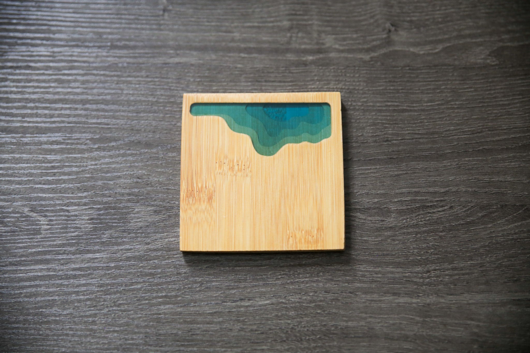 Ocean Wave Bamboo Coaster