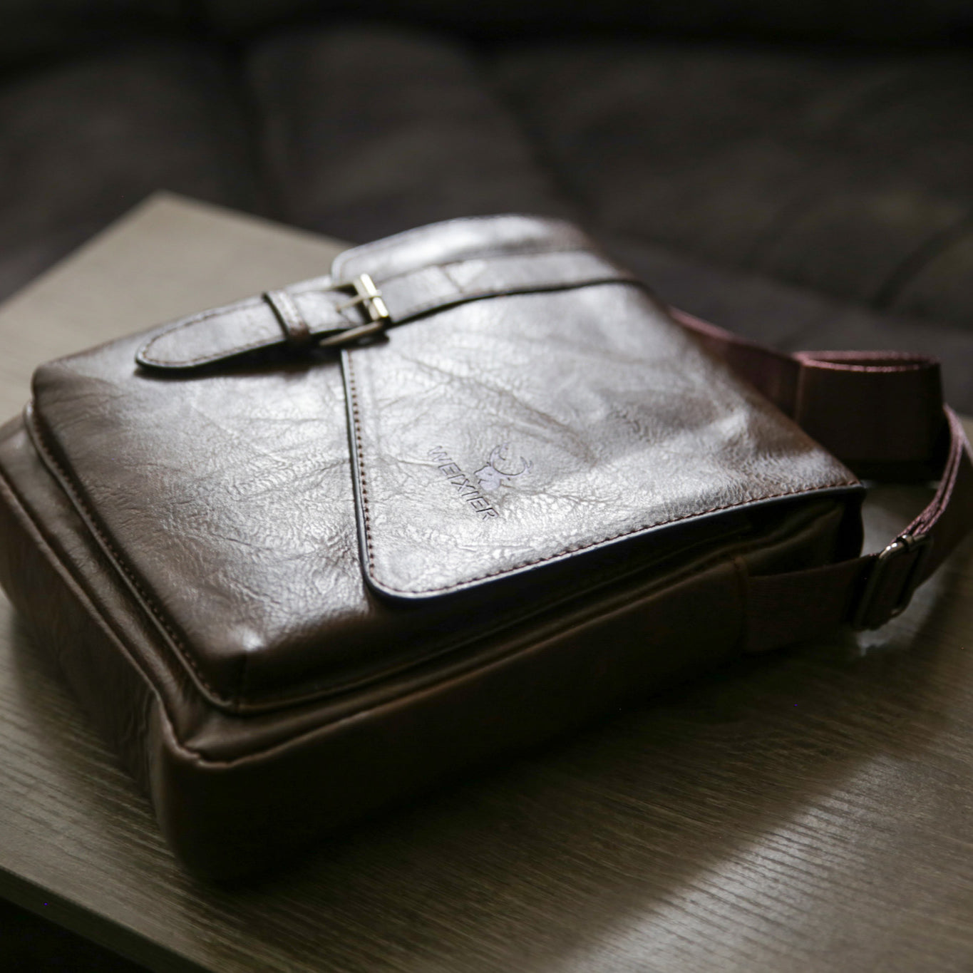 Weixier Retro PU Leather Crossbody Bag