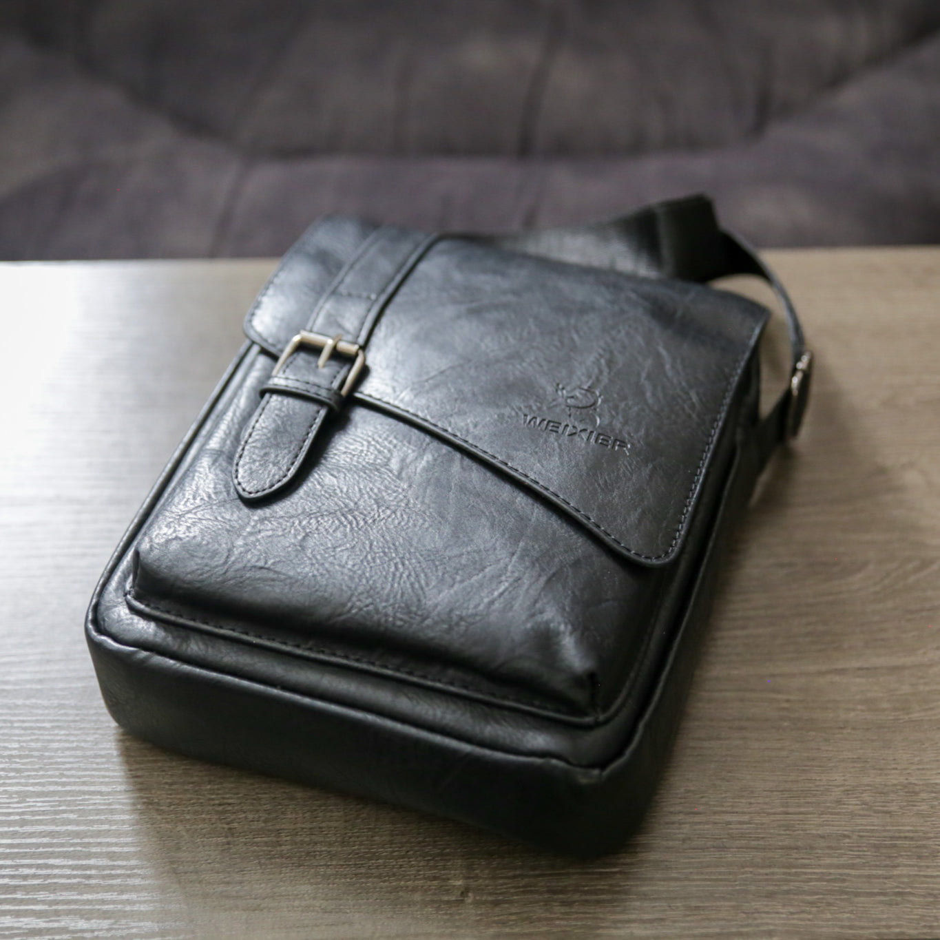 Weixier Retro PU Leather Crossbody Bag