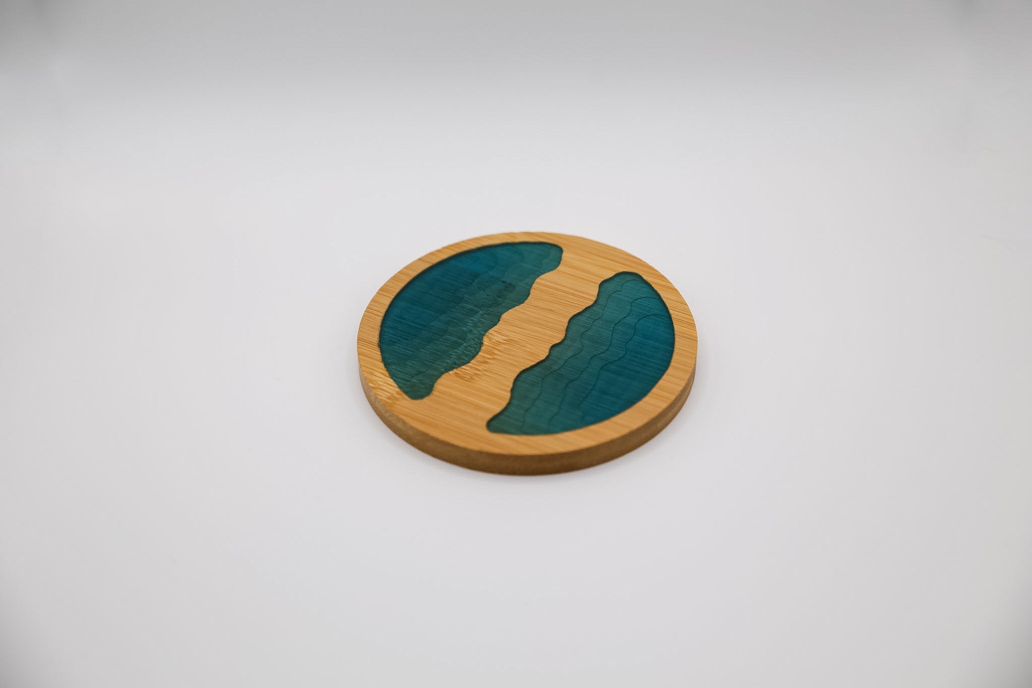 Ocean Wave Bamboo Coaster
