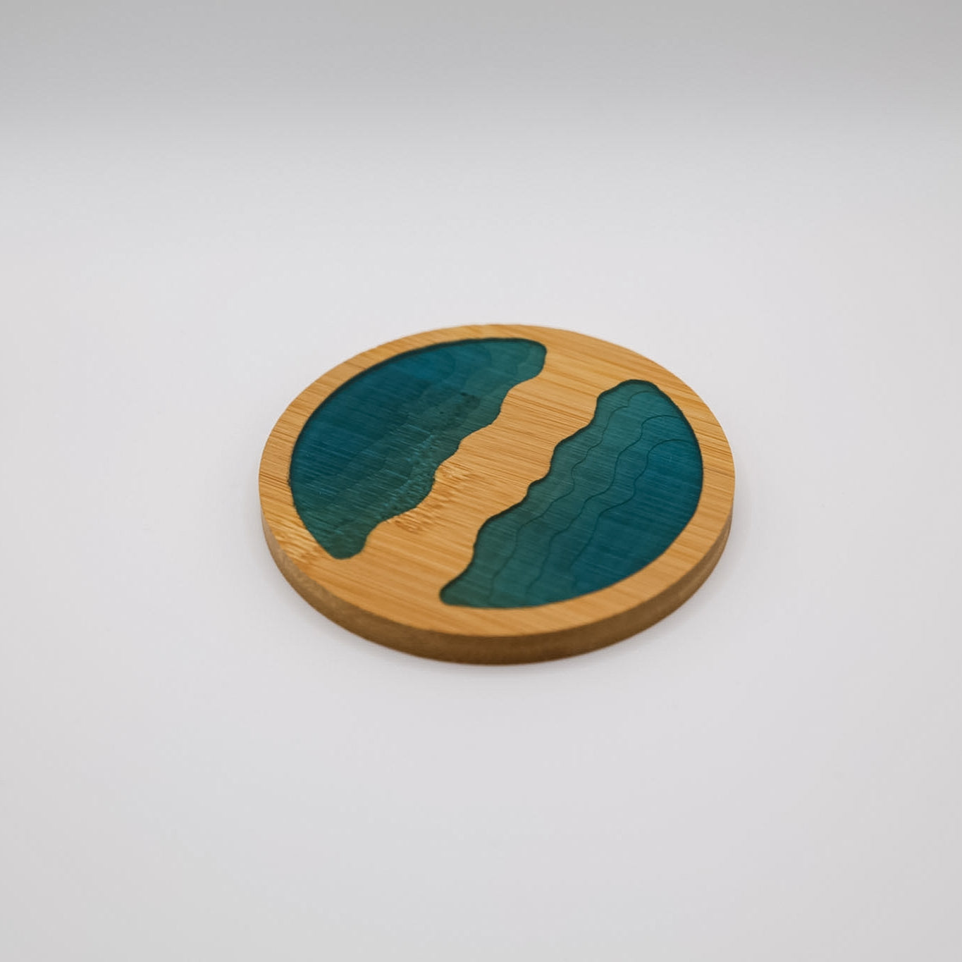 Ocean Wave Bamboo Coasters