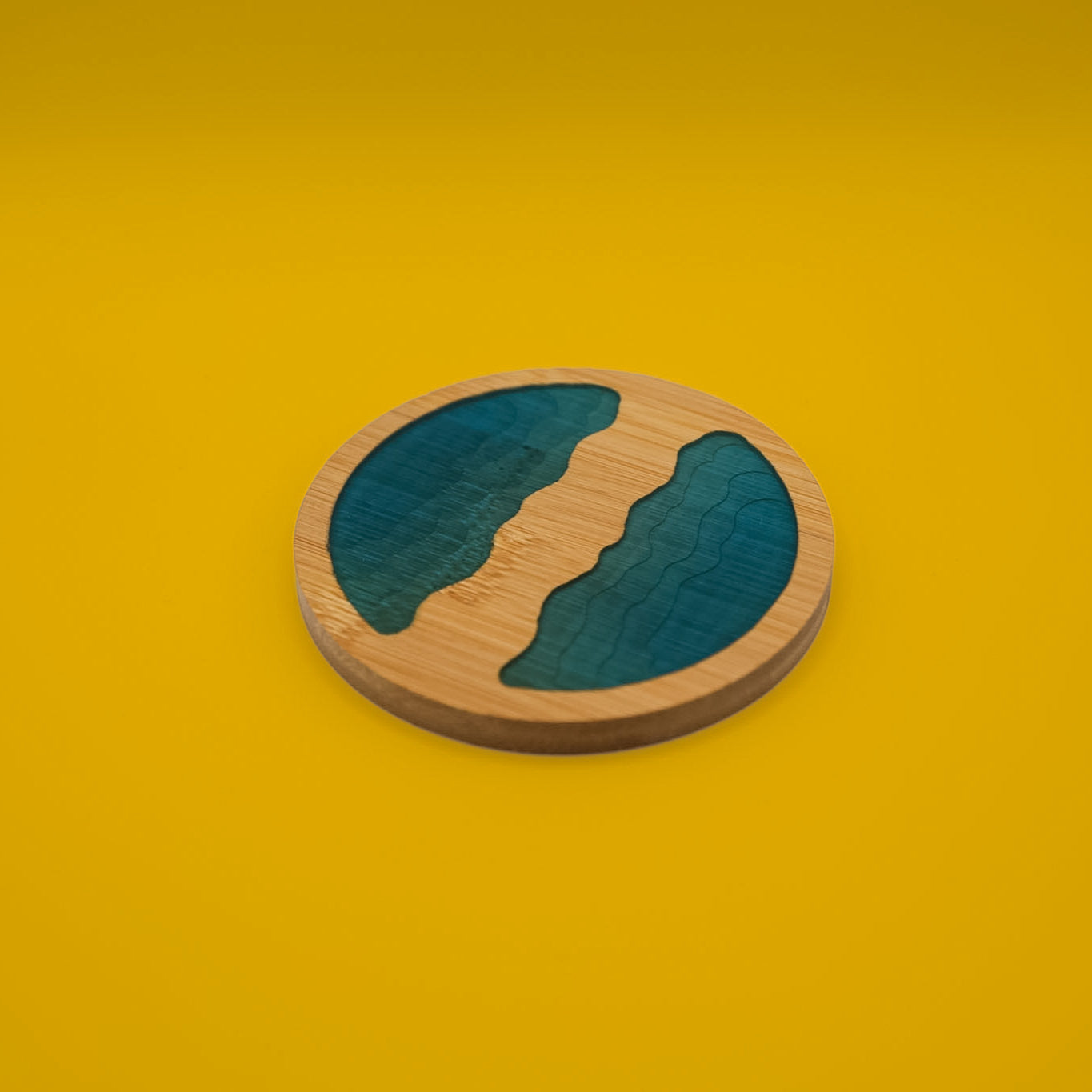 Ocean Wave Bamboo Coasters