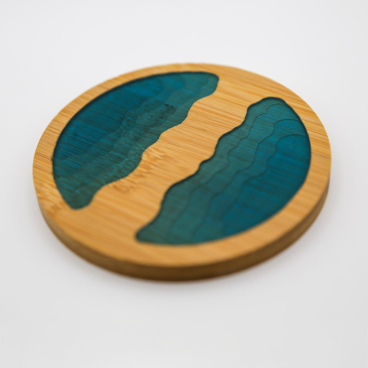 Ocean Wave Bamboo Coasters