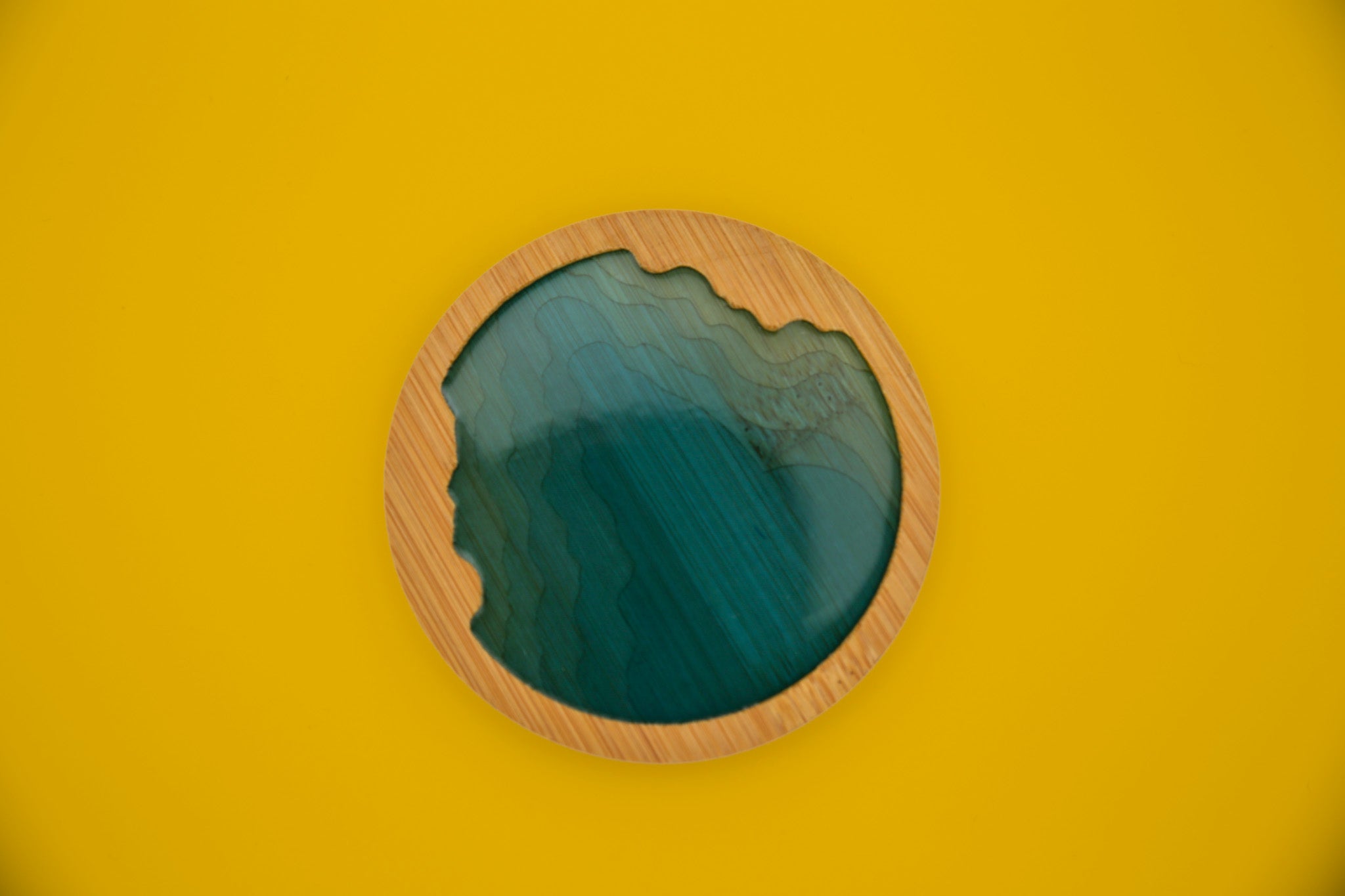 Ocean Wave Bamboo Coaster