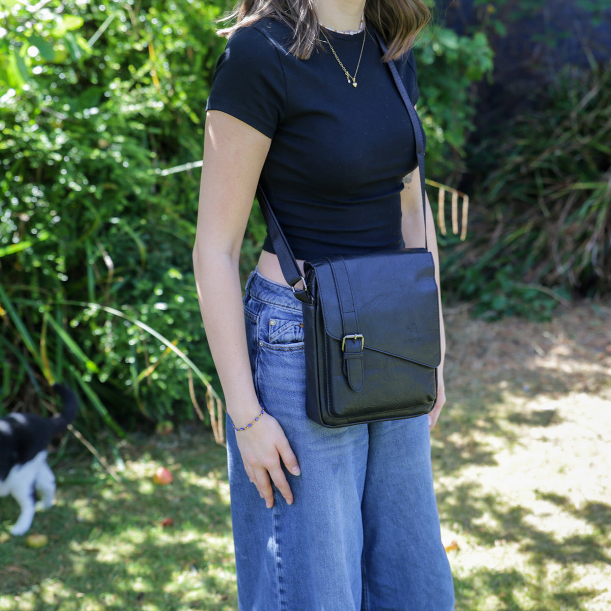 Weixier Retro PU Leather Crossbody Bag
