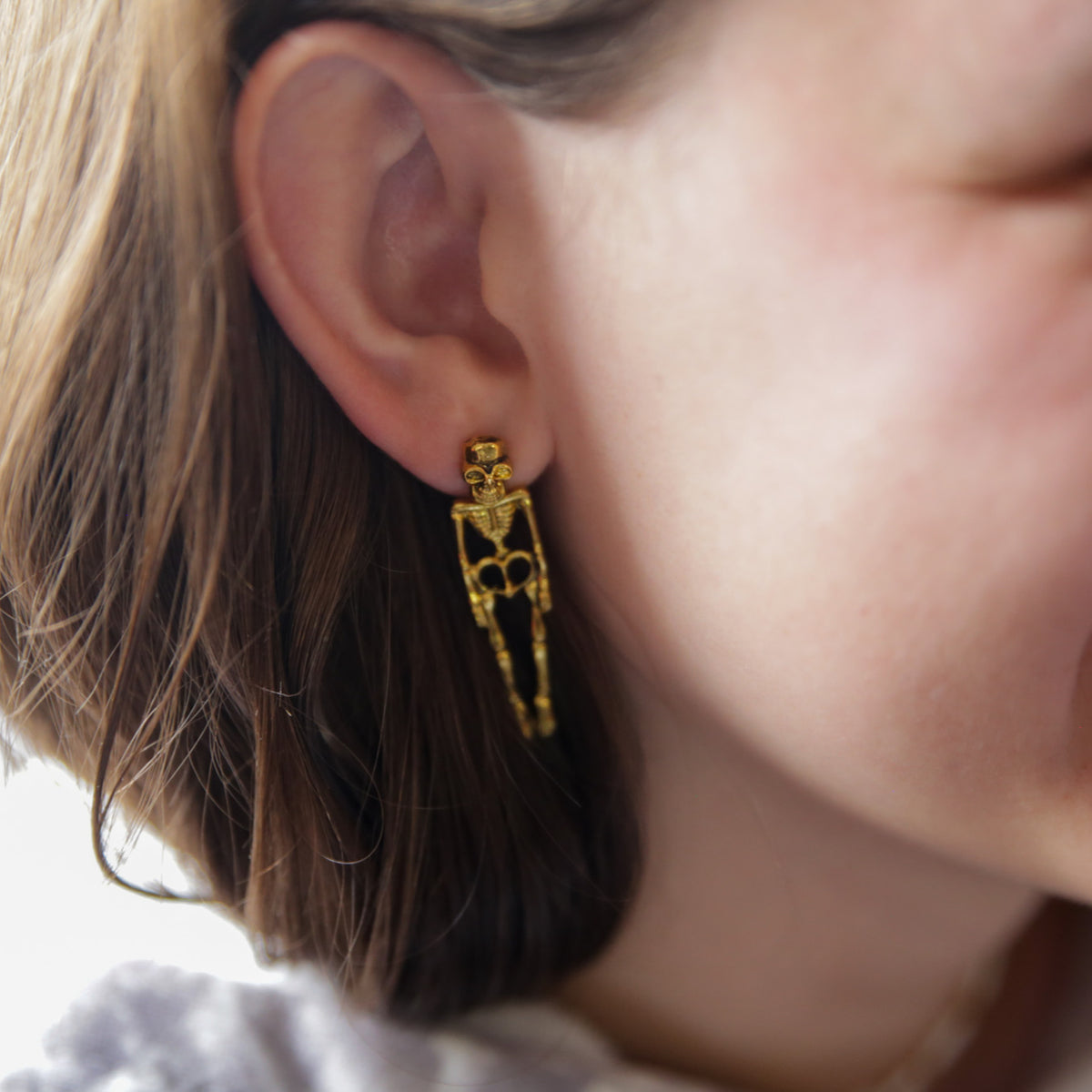 Gothic Skull Skeleton Earrings