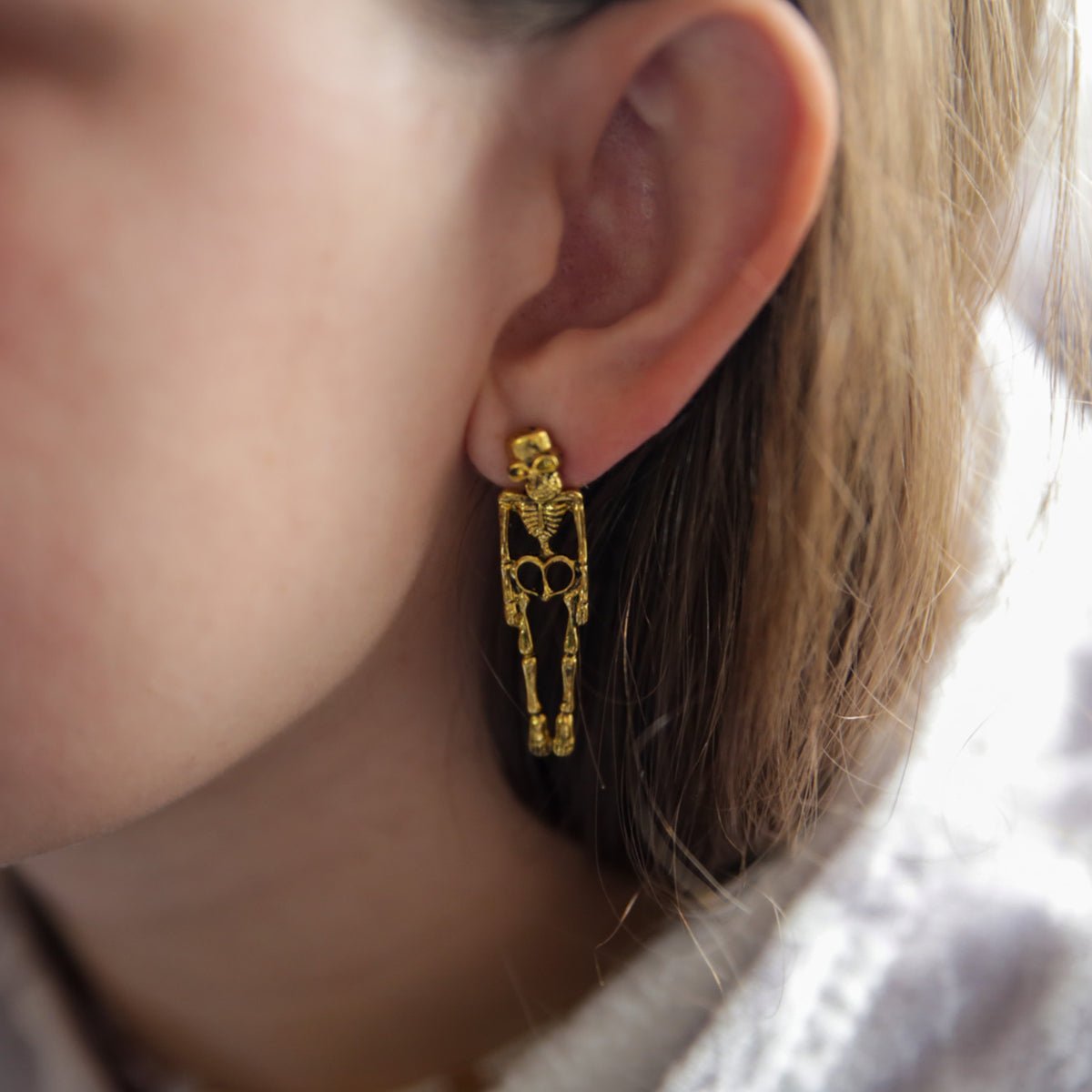 Gothic Skull Skeleton Earrings