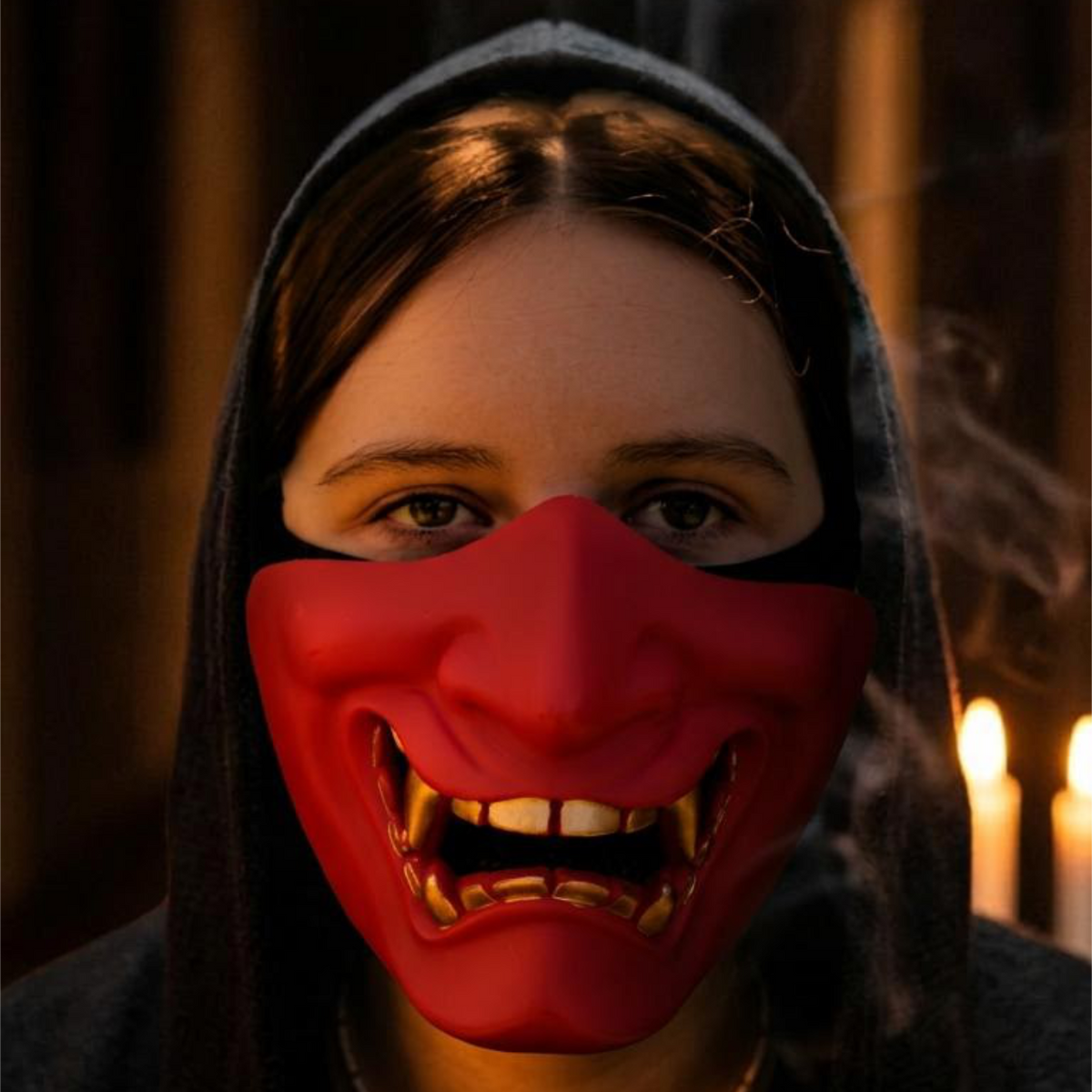 Japanese Prajna Devil Half-Face Mask